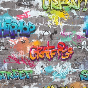 Graffiti Wall Multicolor Wallpaper