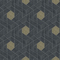 Granada Charcoal Geometric Wallpaper