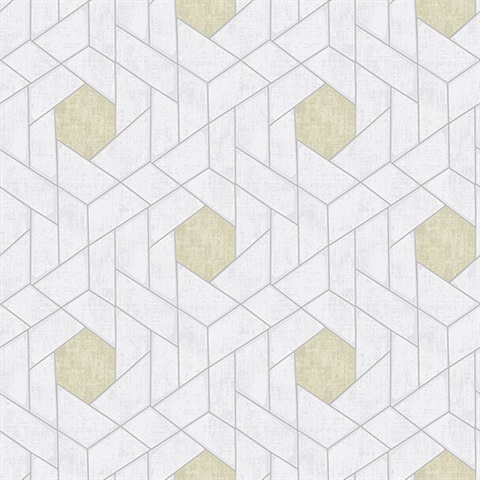 Granada Silver Geometric Wallpaper