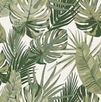 Green Palmero Peel & Stick Wallpaper