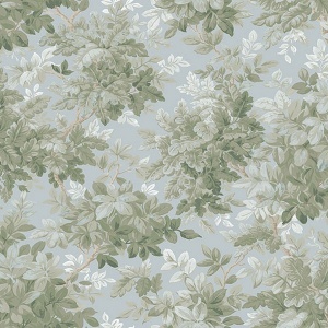 Greenwood Dark Blue Deciduous Wallpaper
