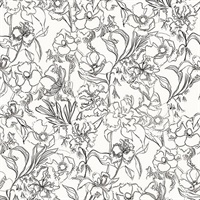 Grey May Bloom Peel & Stick Wallpaper