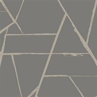 Grey Metallic Intersect Wallpaper
