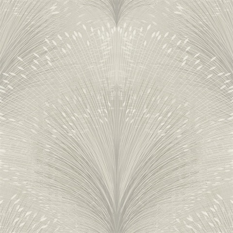 Grey Papyrus Plume Wallpaper
