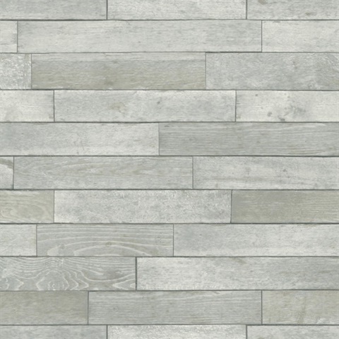 Grey Warehouse Planks Peel & Stick Wallpaper