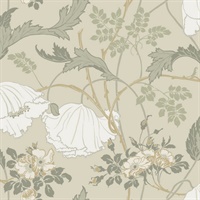 Gwendolyn Linen & Sage Wallpaper