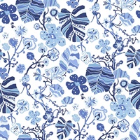 Gwyneth Indigo Floral Wallpaper