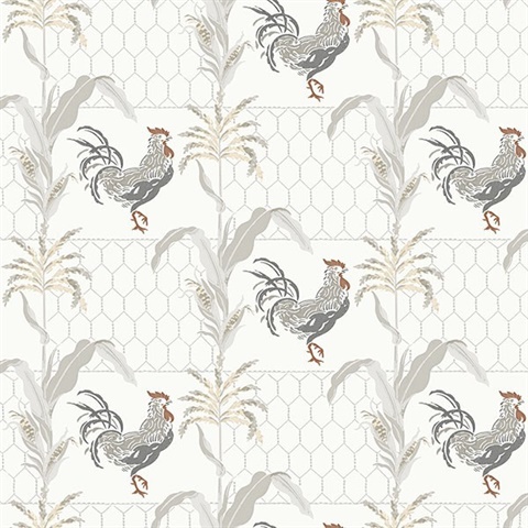 Hank Grey Rooster Wallpaper