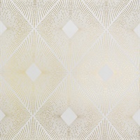 White & Gold Harlowe Wallpaper