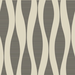 Harmony Ikat Waves Metallic Carbon Wallpaper