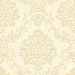 Harriet Khaki Damask Wallpaper