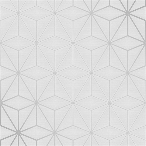Augustin Light Grey Geometric Wallpaper