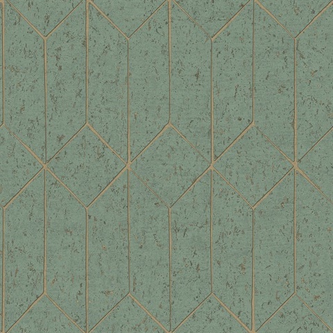 Hayden Mint Concrete Trellis Wallpaper