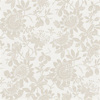 Helen Taupe Floral Trail Wallpaper