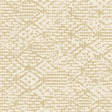 Helene Gold Glitter Geometric Wallpaper