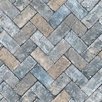 Herringbone Brick Wallpaper