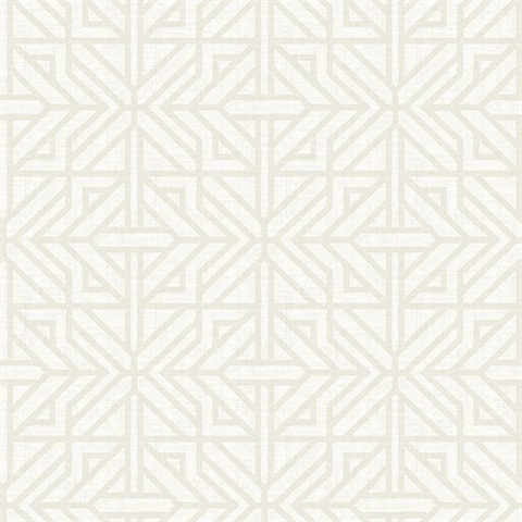 Hesper Ivory Geometric Wallpaper