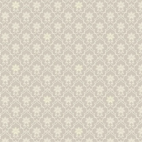 Heston Grey Trellis Wallpaper