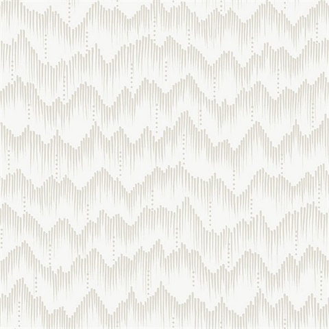 Holmby Bone Brushstroke Zigzag Wallpaper by Scott Living