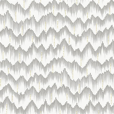 Holmby Grey Brushstroke Zigzag Wallpaper by Scott Living