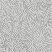 Holzer Grey Fern Wallpaper