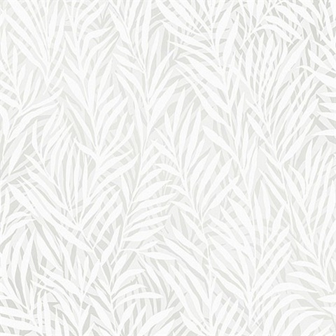 Holzer White Fern Wallpaper