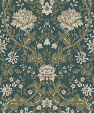 Honeysuckle Floral Prepasted Wallpaper