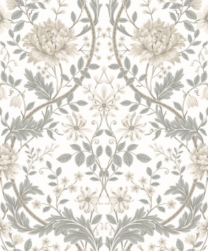 Honeysuckle Floral Prepasted Wallpaper