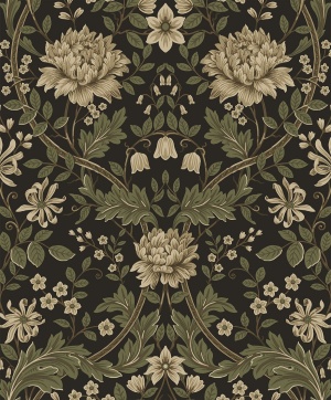 Honeysuckle Floral Prepasted Wallpaper