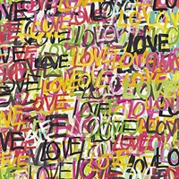 Indio Chartreuse Love Scribble Wallpaper