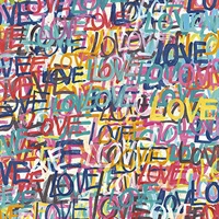 Indio Multicolor Love Scribble Wallpaper
