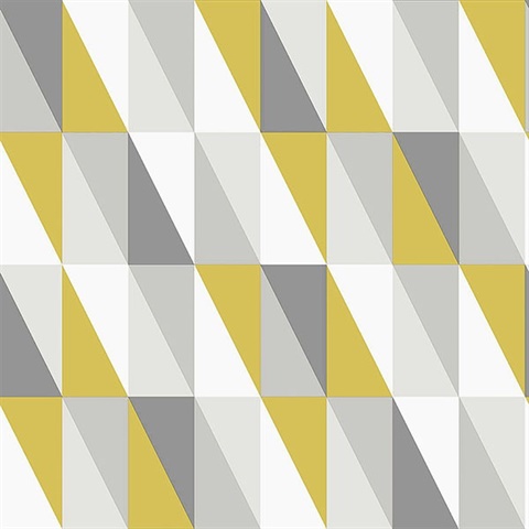 Inez Mustard Geometric Wallpaper