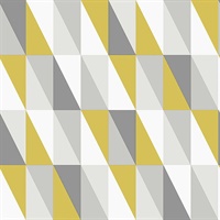 Inez Mustard Geometric Wallpaper