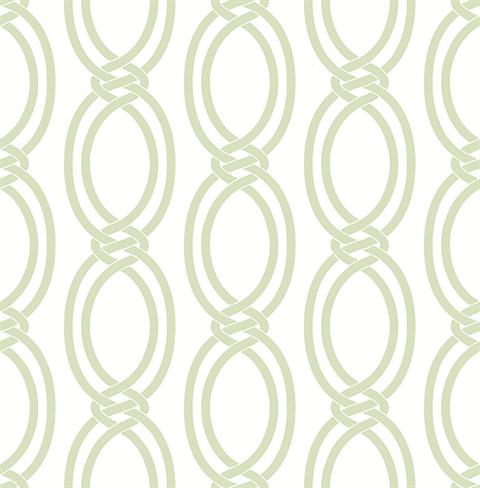 Infinity Light Green Geometric Stripe Wallpaper