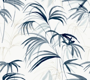 Inky Palms Green Peel & Stick Wallpaper
