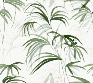 Inky Palms Green Peel & Stick Wallpaper