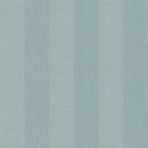 Intrepid Aqua Faux Grasscloth Stripe Wallpaper