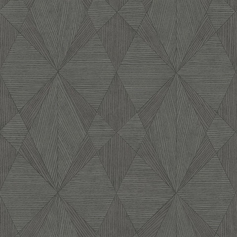 Grey Geometric Wood Wallpaper