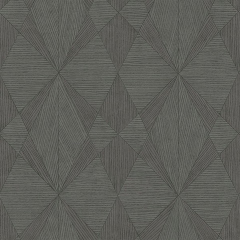 Intrinsic Dark Grey Textured Geometric Wallpaper