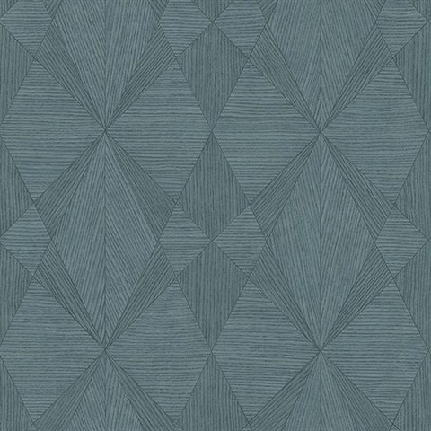 Teal Geometric Wood Wallpaper
