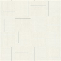 Ivory Geo Block Weave Wallpaper