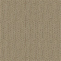 Izarra Copper Geometric Block Wallpaper