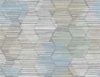 Jabari Light Blue Geometric Faux Grasscloth Wallpaper