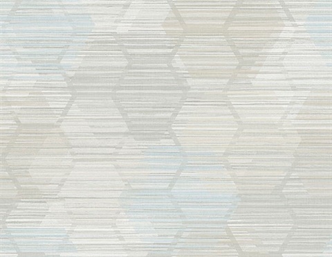 Jabari Grey Geometric Faux Grasscloth Wallpaper