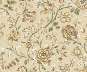 Jacobean Floral Trail Ebony Peel & Stick Wallpaper