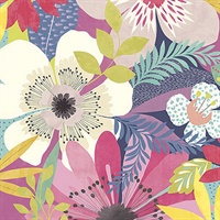 Janis Rasberry Floral Riot Wallpaper