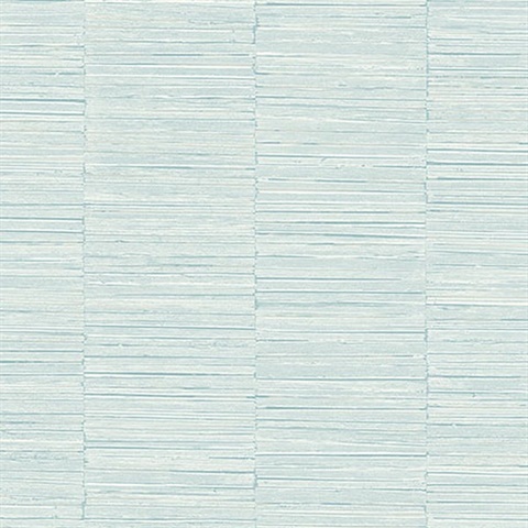 Jenga Aqua Striped Column Wallpaper