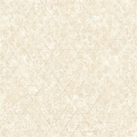 Jessica Beige Geometric Wallpaper