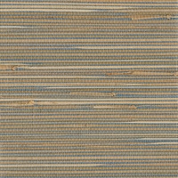 Jissai Mariner Blue Grasscloth Wallpaper