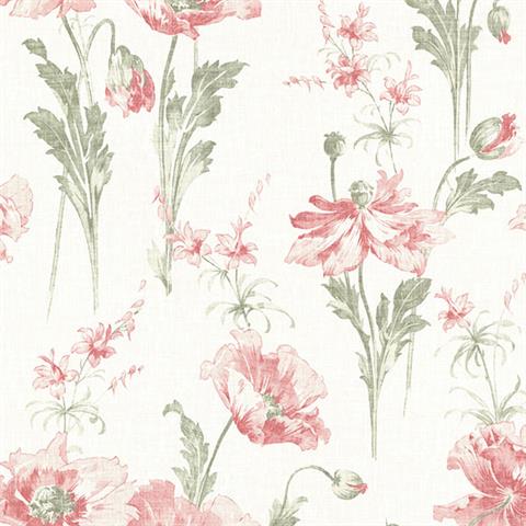 Joliet Rose Floral Wallpaper